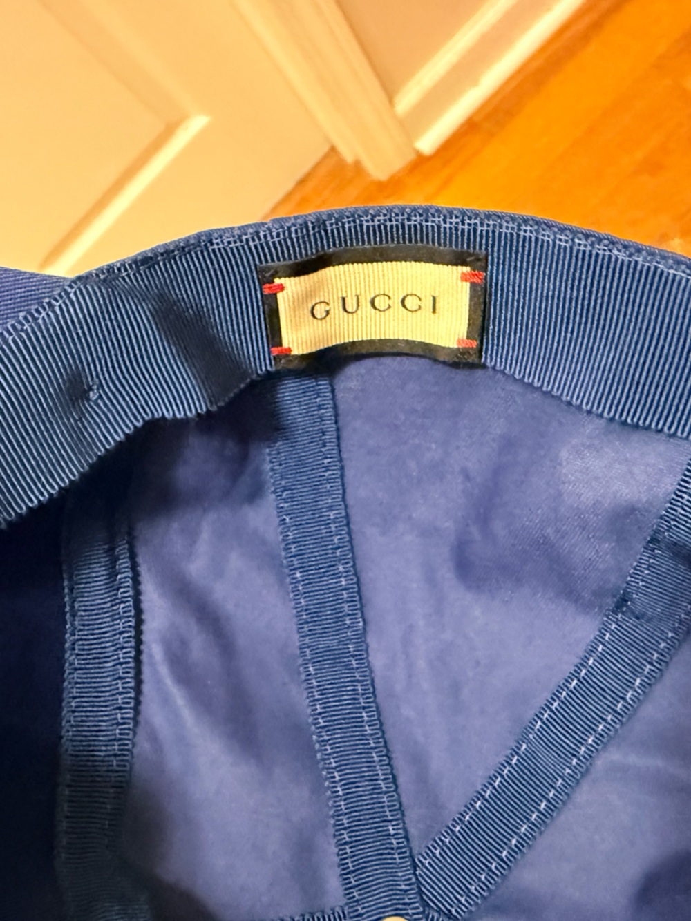 *Authentic* Gucci - College Royal Blue Cap - size Small - NWT, dust bag & COA - Picture 6 of 11
